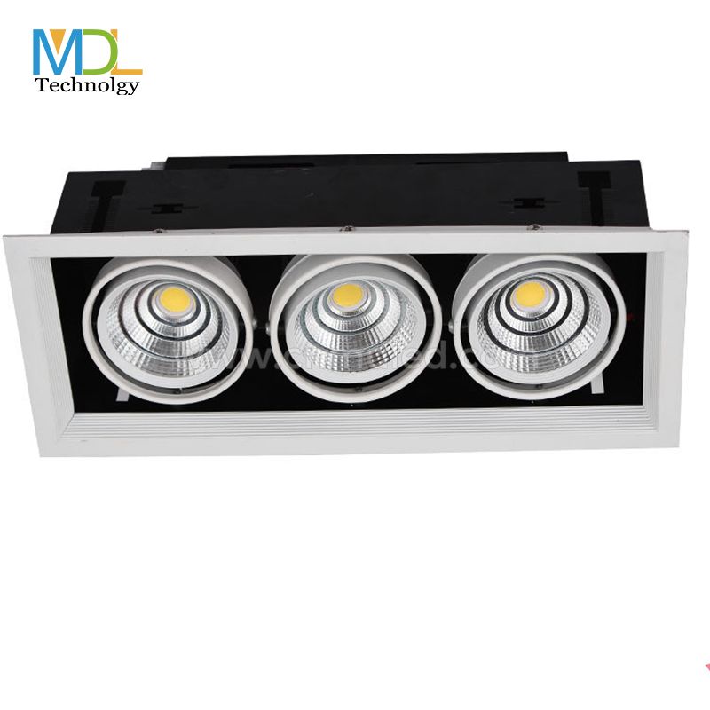 MDL Bouble-headed ceiling led rectangular super bright grid ceiling cob spotlight Model: MDL-GDL